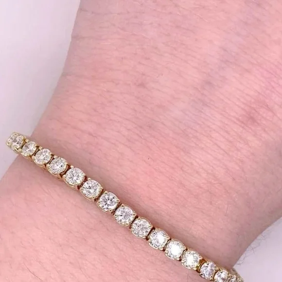 18k 30ct Tennis Bracelet - Picture 3 of 14